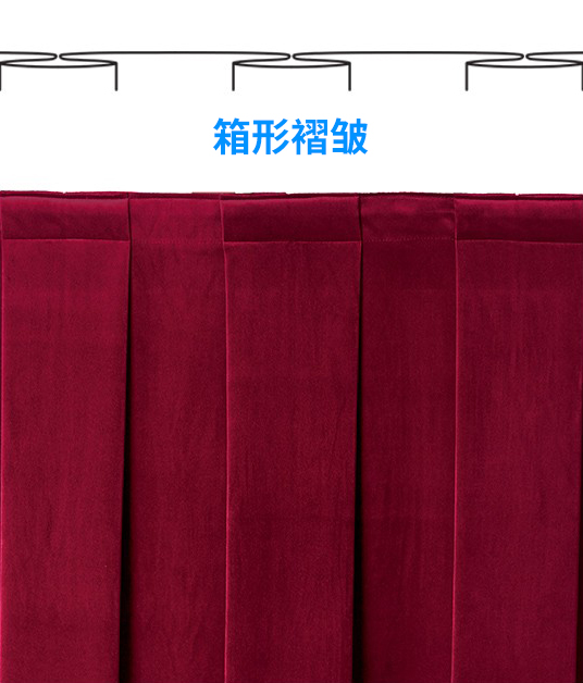 箱形\平行\(zhòng)刀形\捏形\按扣軌道等舞臺(tái)阻燃幕布褶皺類(lèi)型概述介紹（附圖）